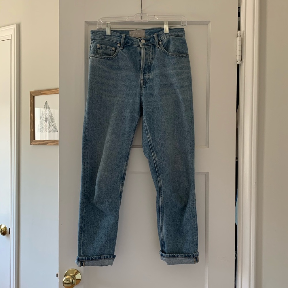 Everlane High Rise Cheeky Straight Jeans